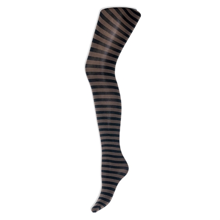 A Moi Vilma Stripe Tights Dark brown and black stripe